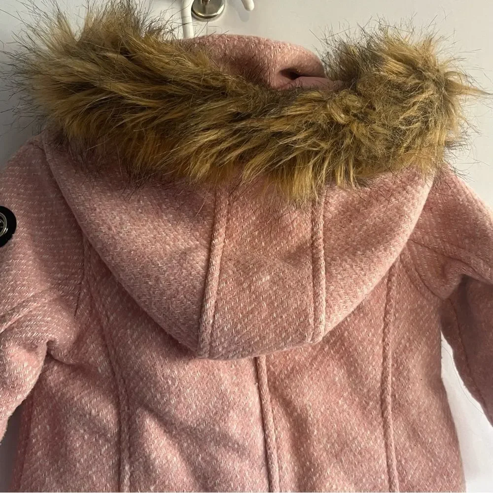 Jessica Simpson Pink Winter Coat with Fur Hood